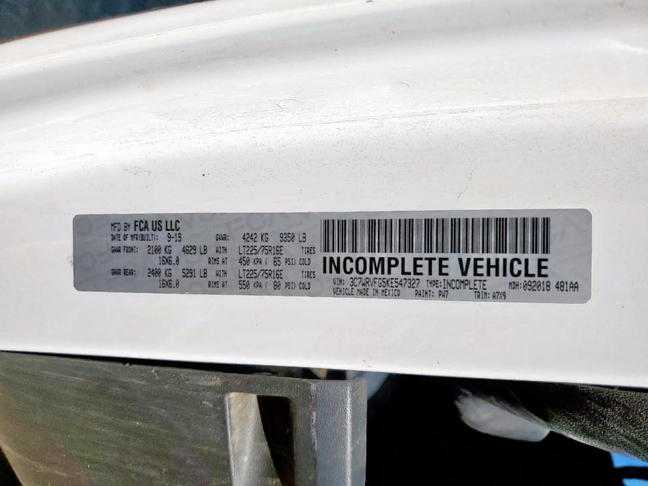 Ram Promaster 3500 Standard Image 10