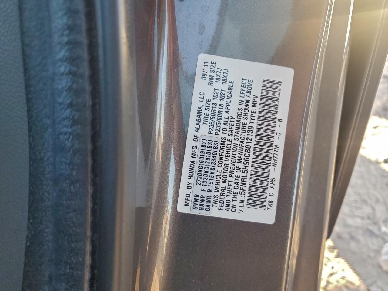 Honda Odyssey Touring Image 12