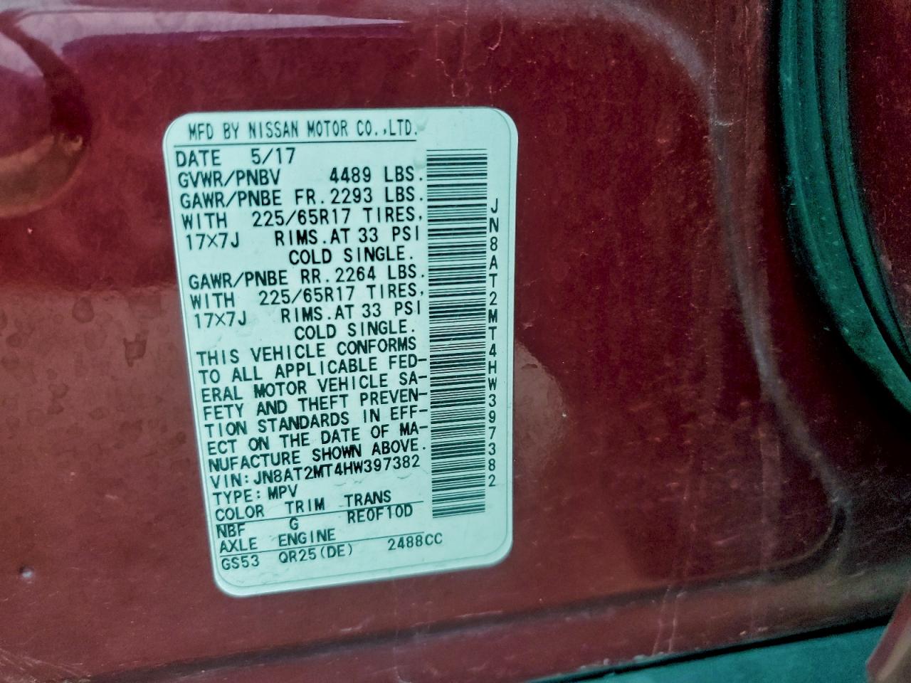 Nissan Rogue S Image 9