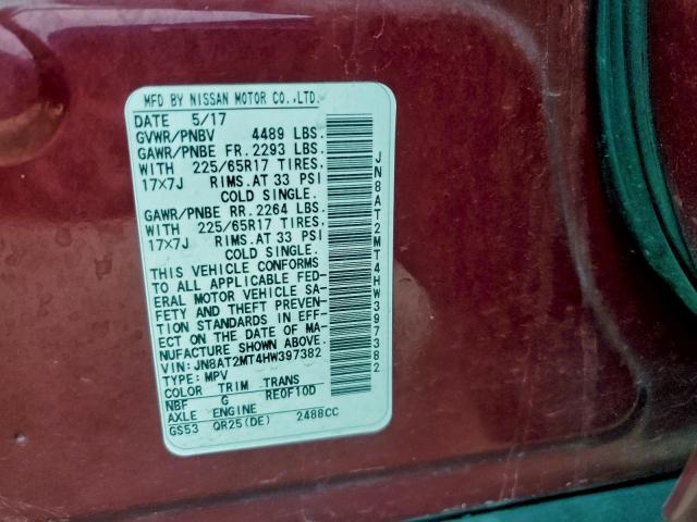 Nissan Rogue S Image 9