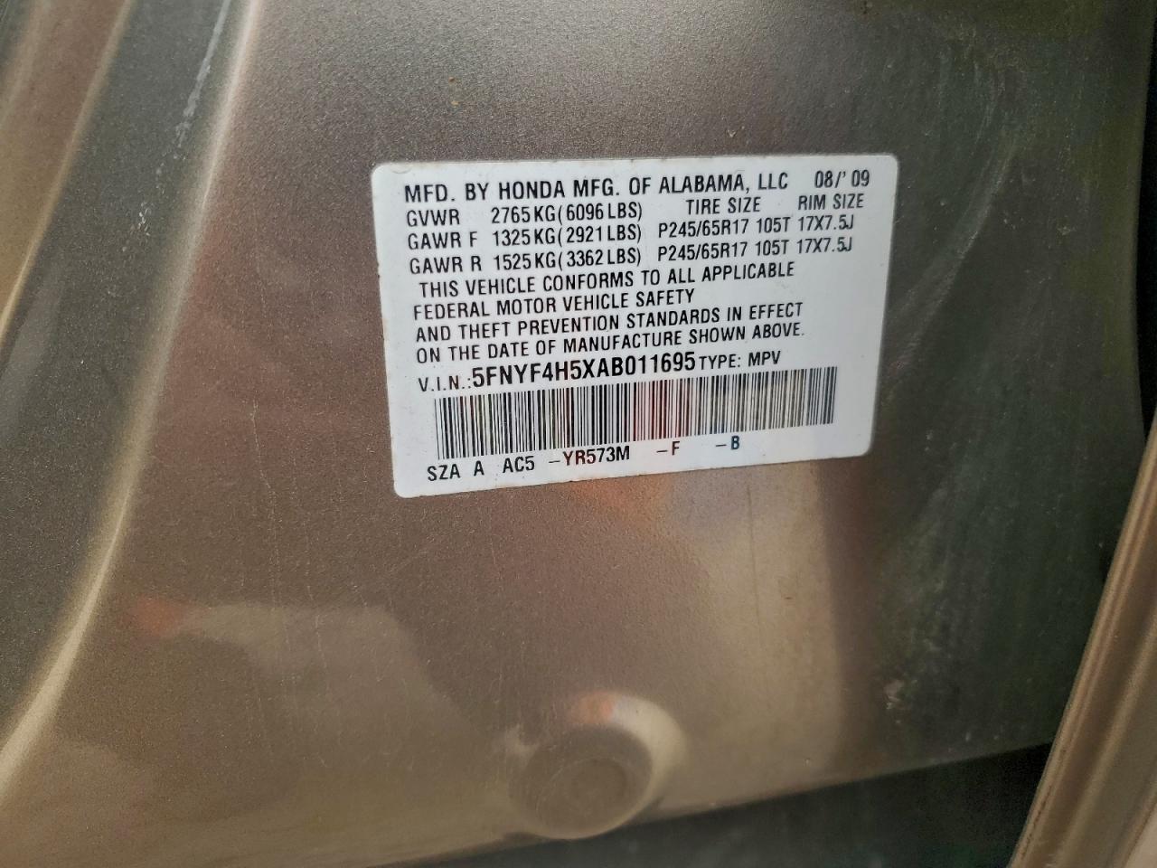 Honda Pilot Exl Image 3