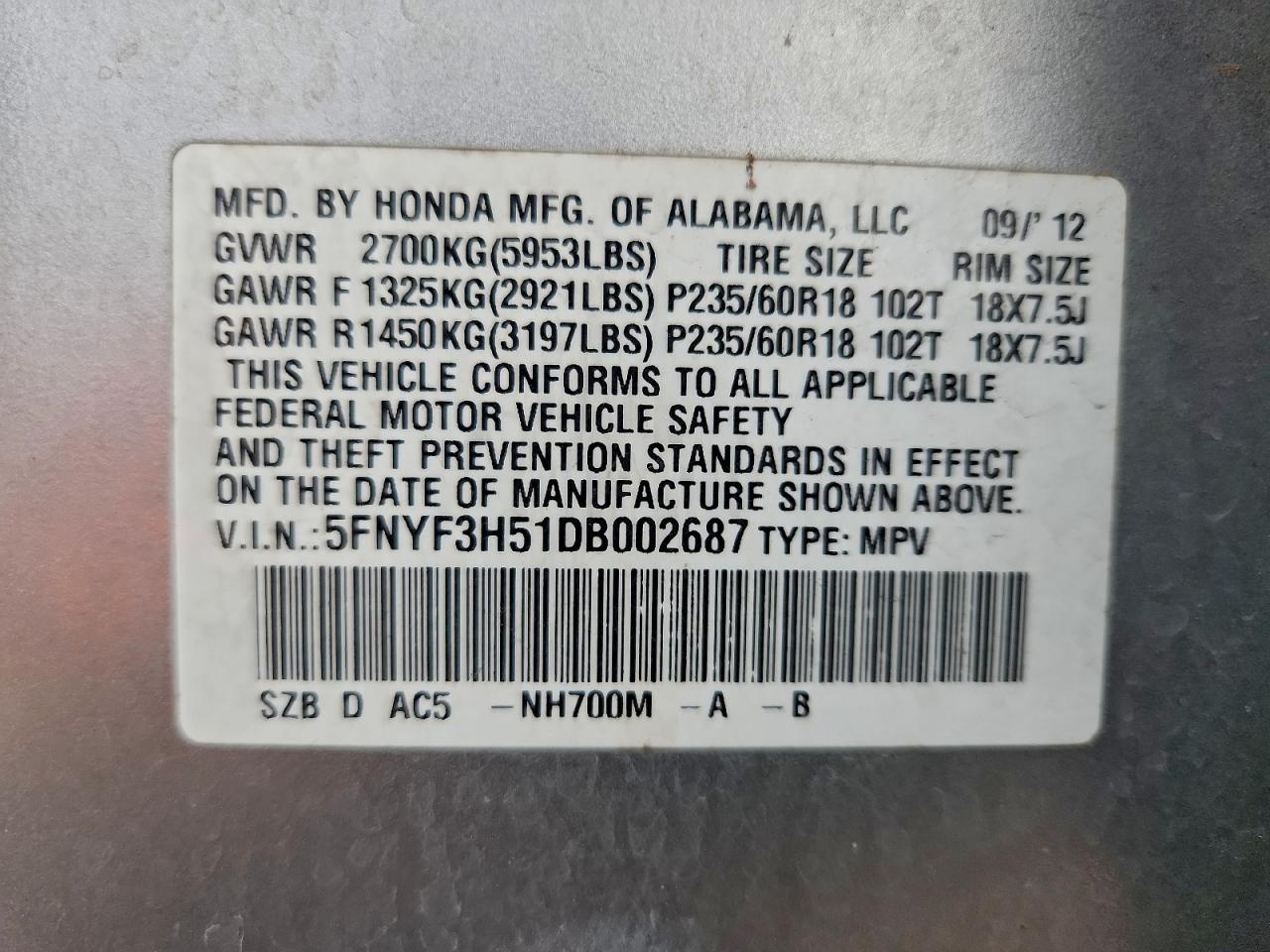 Honda Pilot Exl Image 5